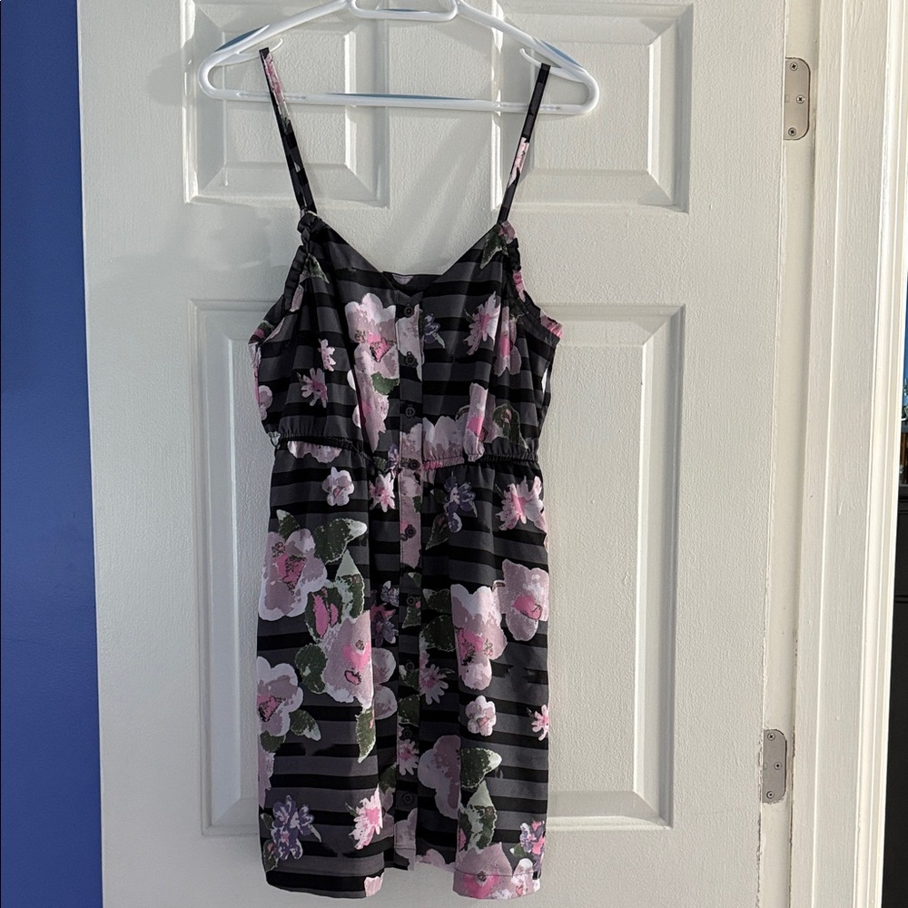 Forever 21 Black and Pink Floral Dress